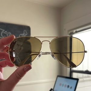 Ray-Ban - Brand Brown Lenses New Large Frame Aviators. No scratches.